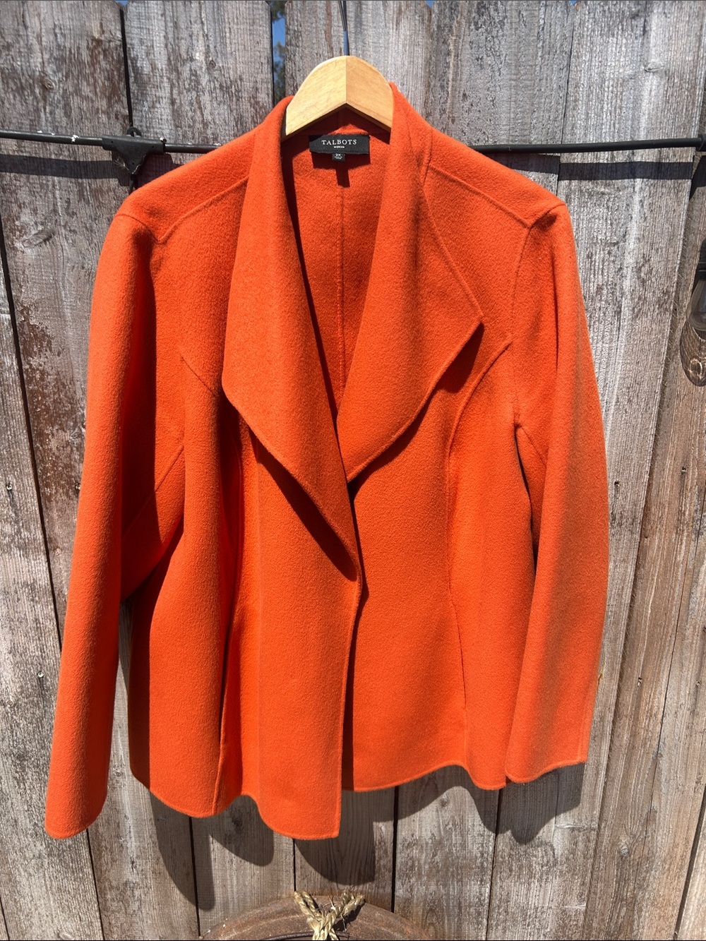 Talbots Bright Orange Women's Open-Front Blazer